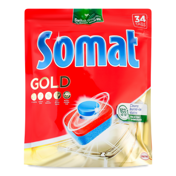 Засіб миючий д/посуду в ПММ Голд 34 табл SOMAT 07/26622 фото