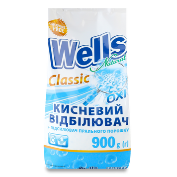 Відбілювач кисневий Classic Wells Natural 900г 07/27300 фото