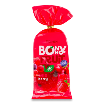 Цукерки Bonny-Fruit ягідний мікс м/у 200г Рошен 1/14414 фото