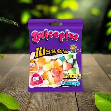 Жувальні цукерки Mini Kisses Dulceplus, 100 г 1/15684 фото