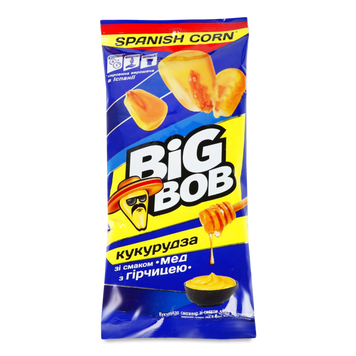 Кукурудза смажена мед/гірчиця м/у 60г Big Bob 1/20595 фото
