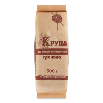 Крупа гречана доб подв/очистки м/у 500г Козуб Продукт 9/32844 фото