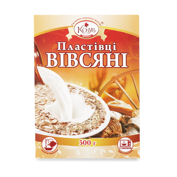 Пластівці вівсяні к/у 500г Козуб Продукт 9/35821 фото