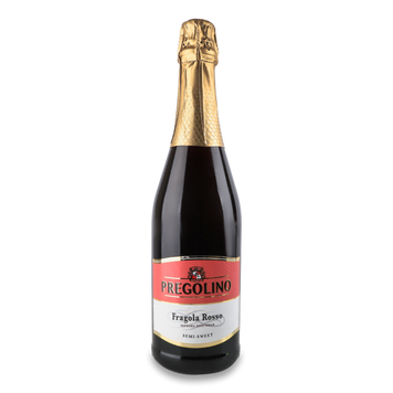 Напій вин ігристе Україна червоне н/сол Fragola Rosso 0,75л Pregolino 4/20936 фото