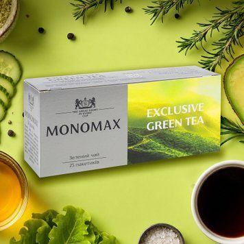 Чай зелений Exclusive green tea к/у ф/п в/к 25*1.5г Monomax 7/11445 фото