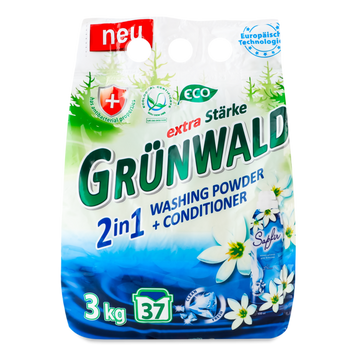 Порошок прал.2in1 безфосфатний універсал 3кг GRUNWALD 07/27301 фото