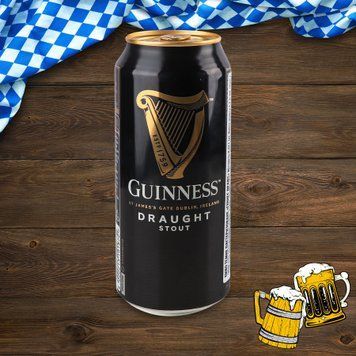 Пиво Ірландія GUINNESS Draught темне з/б 0,44л 4/1849 фото