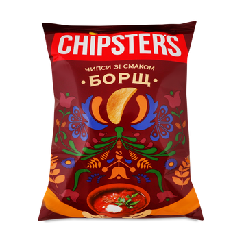 Чіпси картопляні &laquo;Борщ&raquo; 100 г ТМ Chipster&rsquo;s 9/40757 фото