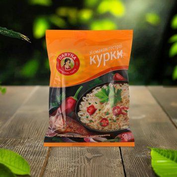 Вермішель швидкого приготування &laquo;Гостра курка&raquo; Daryna, 50 г  9/40844 фото