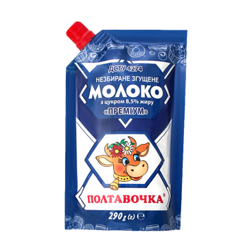 Молоко згущене &laquo;Преміум&raquo; 8,5% ДСТУ ТМ &laquo;Полтавочка&raquo;, 290 г 9/40255 фото