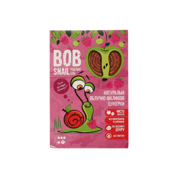 Цукерки Snail Bob яблуко малина к/у 60г Равлик Боб 1/12764 фото