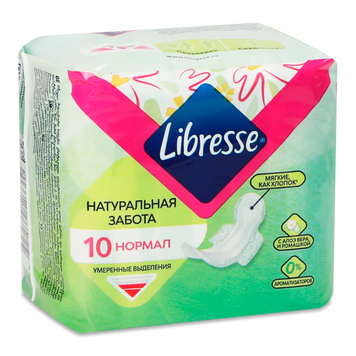 Прокладки гігієничні Natural Care Ultra Normal 10шт Libresse 06/149 фото