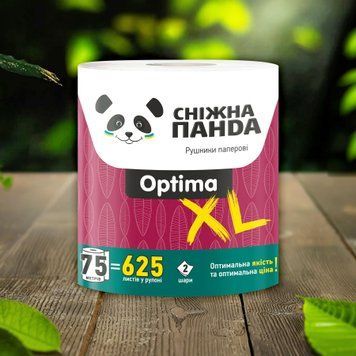 Рушники паперові 1шт Optima XL Сніжна панда 05/29817 фото