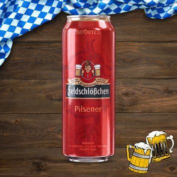 Пиво Німеччина Feldschlobchen Pilsner світле з/б 0,5л 4/18605 фото