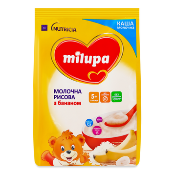 Д-Х Каша молочна рис/банан 5міс м/у 210г Milupa 6/1995 фото