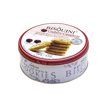 Печиво Tin Muesli Cranberry з/б 150г Bisquini 1/21033 фото