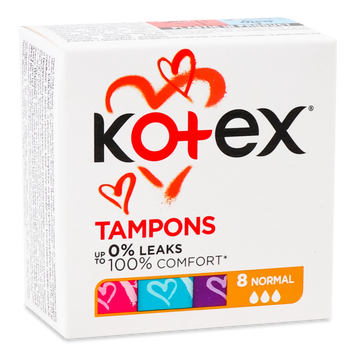 Тампони гігієничні normal 8шт KOTEX 06/0242 фото