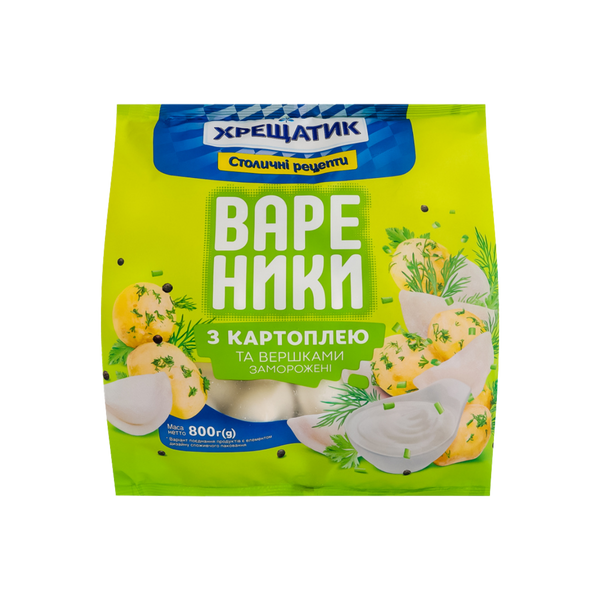 Вареники з картоплею та вершками 800г Хрещатик 3/6843 фото