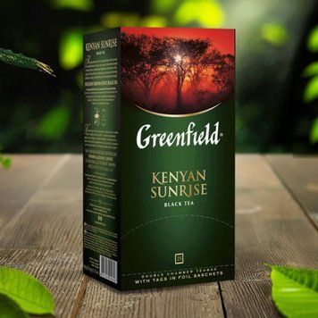 Чай чорний Kenyan Sunrise к/у ф/п в/к 25*2г 7095 Greenfield 7/0086 фото