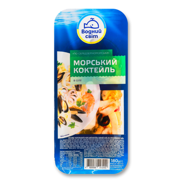 Коктейль морський солоний по-середземноморському т/ф 180г Водний Світ 3/5669 фото