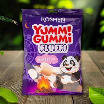 Зефір маршмелоу Yummi Gummi Fluffi Barbecue ROSHEN, 200 г 1/15680 фото