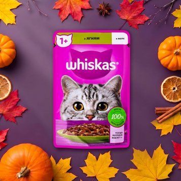 Корм для котів ягня в желе 100г/85г Whiskas Mars 39/3727 фото