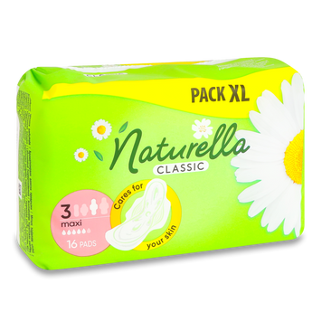 Прокладки гігієничні Camomile Classic Maxi Duo 16 шт NATURELLA 07/3173 фото