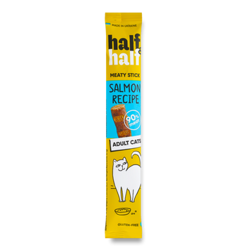Ласощі для котів м'ясні палички з лососем 5г Half&Half 39/5527 фото
