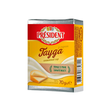 Сир пл Гауда 38% 70г President Україна 2/7691 фото