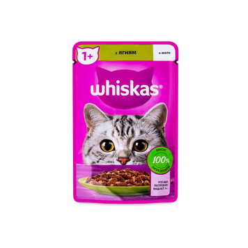 Корм для котів ягня в желе 100г/85г Whiskas Mars 39/3727 фото