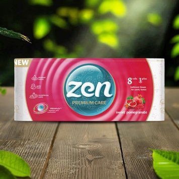 Туалет папір Premium Гранат 3 шар 8шт ZEN 05/31936 фото