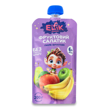 Д-Х пюре фруктовий салатик м/у 200г Elfik Magic 6/3552 фото