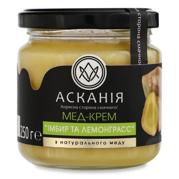Мед крем Імбир/лемонграсс ск 250г Askania 9/40467 фото