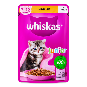 Корм для кошенят курка в желе 85г Whiskas Mars 39/2159 фото