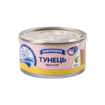 Тунець філе в/о з/б з/к 185г Аквамарин 9/22871 фото