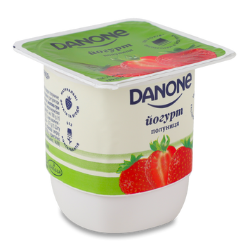 Йогурт DANONE Полуниця/Полуниця-банан ст 115г 2/8355 фото