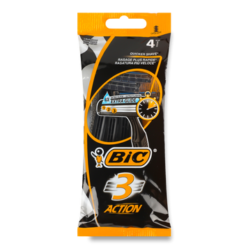 Станок для гоління чол 3-х лез Екшін 4шт/уп BIC-3 08/30652 фото