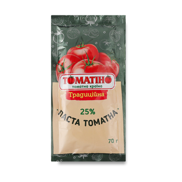 Паста томатна 25% Традиційна д/п 70г Томатіно 9/41182 фото