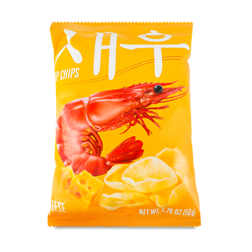 Чіпси креветочні сир 50г Shrips 9/38886 фото