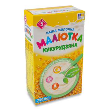 Д-Х Каша Малютка молочна кукурудза к/у 250г Хорол 6/3406 фото