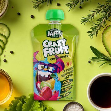 JAFFA Смузі Crazy Fruit Груша/Яблуко/Злаки 0,1л 9/29459 фото