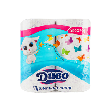 Папір туалетний 2-х шар Decoro 4шт ДИВО 06/184 фото