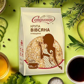 Крупа вівсяна плющена 500г Сквирянка 9/26856 фото