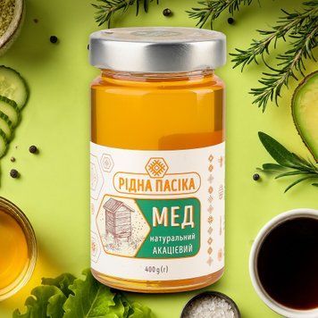 Мед акацієвий ск 400г РІДНА ПАСІКА 9/40264 фото