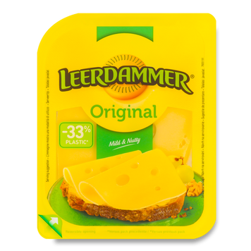 Сир Оригінальний 45% нарізка 100г Leerdamer Нідерланди 2/7443 фото