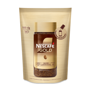 Кава розчинна Gold е/пак 100г Nescafe 7/12352 фото