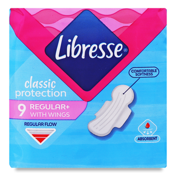 Прокладки гігієничні Classic Protection Regular 9 шт Libresse 06/0294 фото