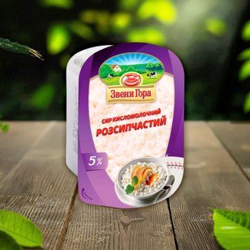 Сир кисломолочний &laquo;Звени Гора&raquo; 5%, 330 г 2/4666 фото
