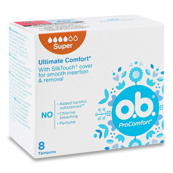 Тампони гігієничні Pro Comfort Super 8шт O.B. 07/3397 фото