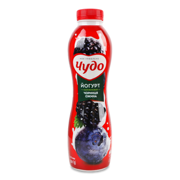 Йогурт ЧУДО 2,5% Чорниця-ожина пляш 520г 2/8988 фото